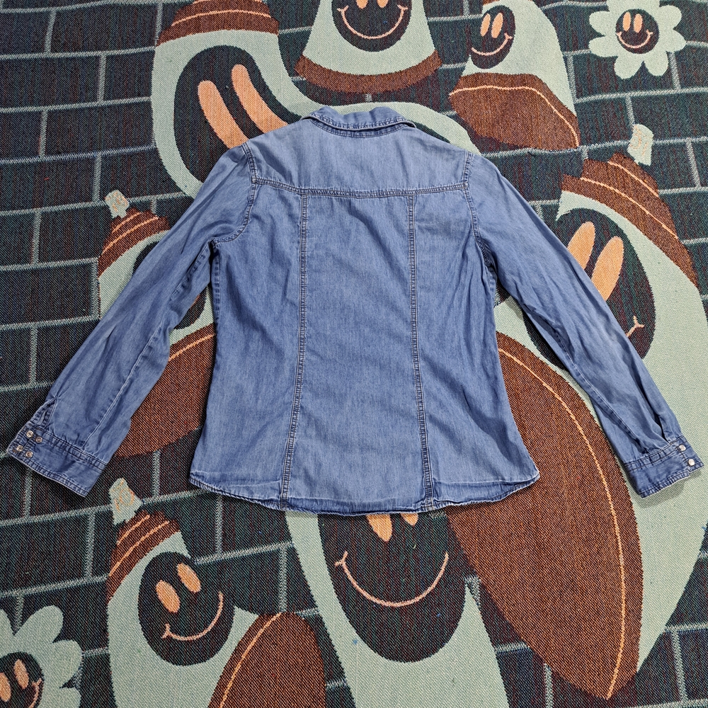 šDENIM BUTTON DOWN SHIRT-L - Picture 6 of 8